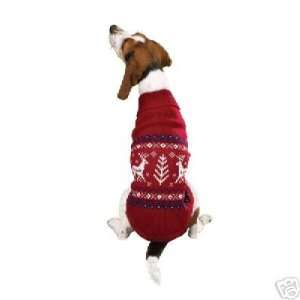   Zack & Zoey Caribou Pullover Dog Sweater RED MEDIUM