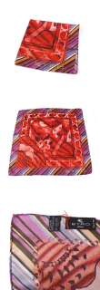 18645 auth ETRO multi colored silk Pocket Scarf Gavroche Pochette BN 