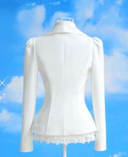 Original Korea New Style Women Career OL White Slim Suit Coats Jackets 