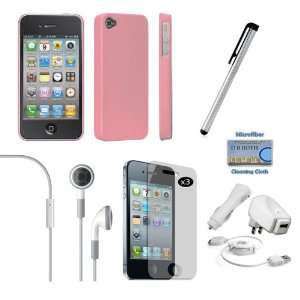  Accessory Kit for apple iPhone 4. Includes Pink 