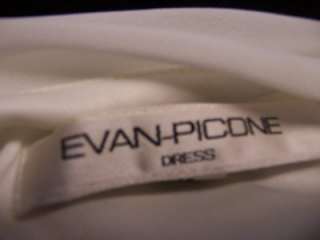 EVAN PICONE Black/Ivory Flutter Sleeve Evening Cocktail Dress 14 NWT 
