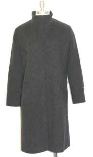MADE IN ITALY BLACK WOOL+CASHMERE Sweater COAT 42 12 M  