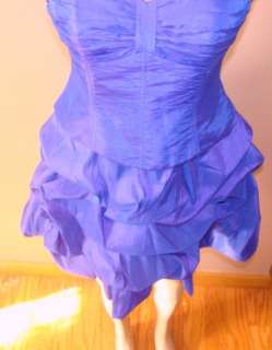 ADRIANNA PAPELL PURPLE BLUE PROM COCKTAIL DRESS 7/8  