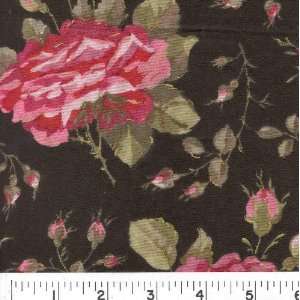  45 Wide Tea Roses Fabric By The Yard Arts, Crafts 