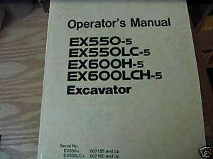 Hitachi EX550 5  EX600LCH 5 Excavator Operators Manual  