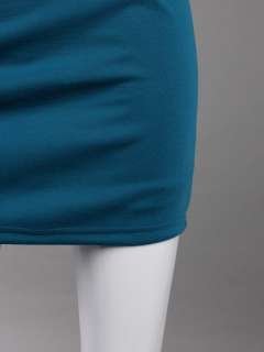 FANCYQUBE SEXY BUSTIER MINI COCKTAIL DRESS BACK ZIPUP BLUE 1112  