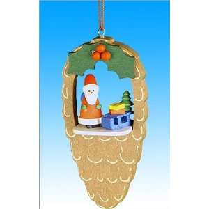  Ulbricht ornament   Santa with sled and gifts in Pinecone 