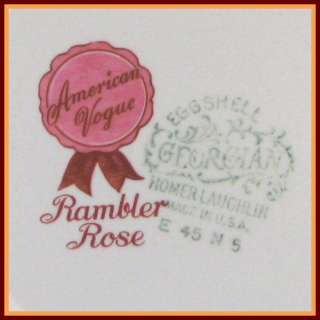 Homer Laughlin Rambler Rose Rimmed Soup Bowl  