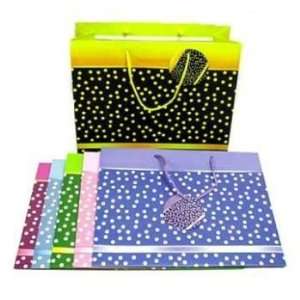  Jumbo Horizontal Polka Dot Gift Bags Case Pack 72 