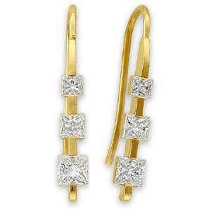  3 Stone Diamond Earring 