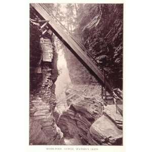  1893 Duotone Print Whirlpool Gorge Watkins Glen NY Buel 