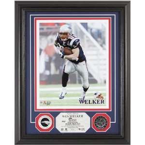  New England Patriots Wes Welker Silver Coin Photomint 