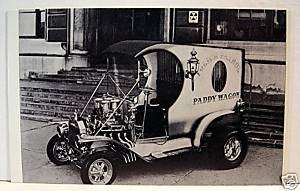Police Paddy Wagon Car Hot Rod Custom Old Vending Card  