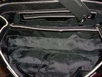 BFS02~$185 KENNETH COLE Black Leather 2 Strap Satchel Shoulder Bag 