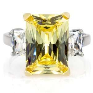  Montbeliard Canary Cocktail Ring   9 TCW Jewelry