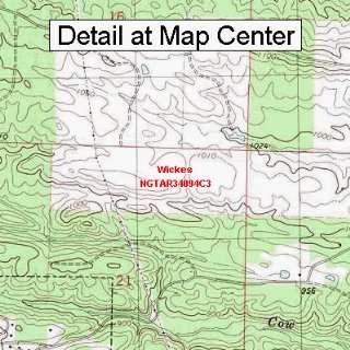 USGS Topographic Quadrangle Map   Wickes, Arkansas (Folded/Waterproof 