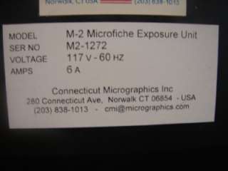 Micobra M2 Rotary Microfiche Duplicator Diazo Vesicular  