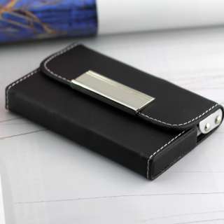 Flip Up Hinged PU Business Card Holder Case,Business Present Gift 
