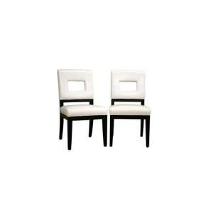  Wholesale Interiors Bianca Leather Dining Chair (Set of 2 