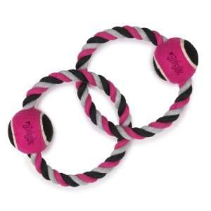  Grriggles Twin Rope Dog Toys   Pink