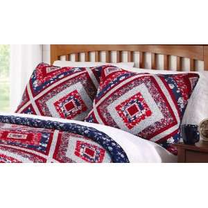   Americana Quilted Pillow Sham Set By Collections Etc
