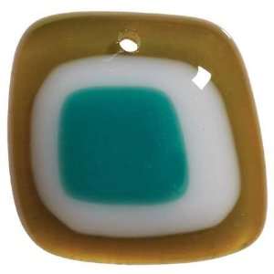  Modify Glass Pendant 1/pkg green/white/blue Square Arts 