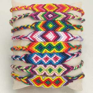 12 Diamond Macrame Hand weave Friendship Bracelets  