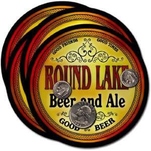  Round Lake , WI Beer & Ale Coasters   4pk 
