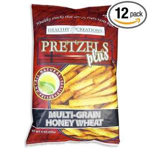   Pretzels Plus, Multi Grain Honey Wheat, 9 Ounce Bags (Pack of 12