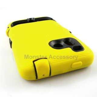 Double Layered Yellow Hard Case HTC Thunderbolt 4G  