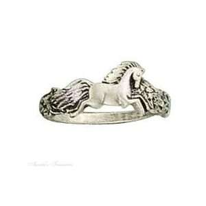  Sterling Silver Small Horse Ring Size 4 Jewelry