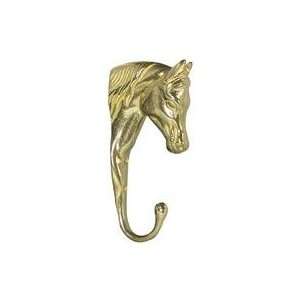  3 PACK HORSE HEAD HANGER, Color BRASS; Size 6 INCH (Catalog 