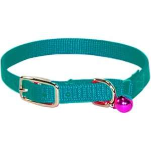   Safety Cat Collar with Bell, Teal, 3/8 Wide x 14 Long