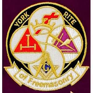    Masonic Freemason York Rite Knights Templar Patch 