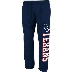   Texans Navy Blue Shuffle Left Fleece Pants (Large)