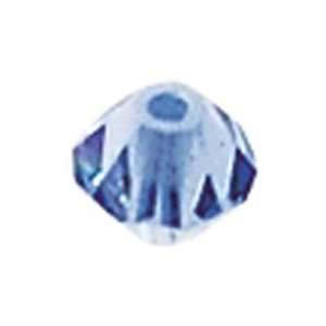 Mill Hill Crystal Treasures rondele Alabaster  light Sapphire 3/pkg