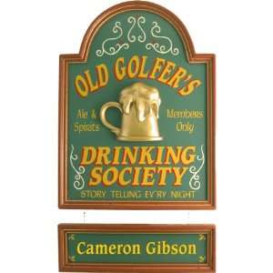 Old Golfers Drinking Society w/ 3D Mug of Beer 