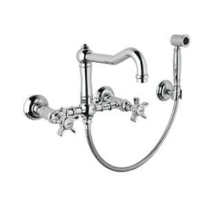  Wall Mounted Country Kitchen Bridge Faucet