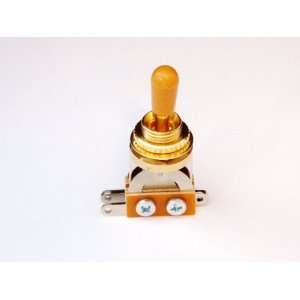  MIJ Toggle Swith Gold with Amber Knob Musical Instruments