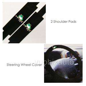 NEW 15PCS UNIVERSAL CAR SEAT COVERS MAT STEERING FROG  