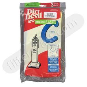  Dirt Devil Type C Vacuum Bags   3 Pack Microfresh