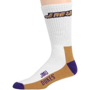  James Madison Dukes Tri Color Team Logo Tall Socks Sports 