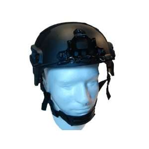  Black FA Style IBH Airsoft Helmet With NVG Mount And Side 