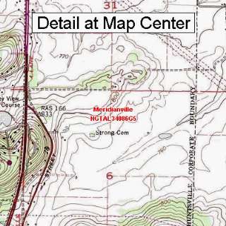 USGS Topographic Quadrangle Map   Meridianville, Alabama (Folded 