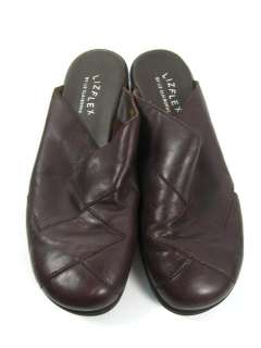 LIZFLEX Brown Leather Mules Clogs Shoes Size 8  