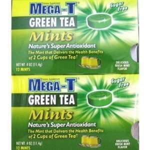  Mega T Green Tea Mints 12 pieces (Pack of 6) Health 