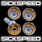 PC (FOUR) GOLD ANODIZED LICENSE PLATE BOLTS 4PCS FOR 10MM BOLT CAR 