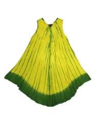 Tie Dye Yellow Sundress / Swimsuit cover up Hand Made In India One 