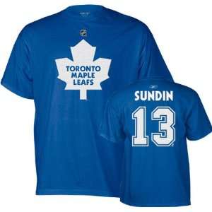 Mats Sundin Toronto Royal Blue Name and Number Maple Leafs T Shirt 