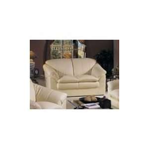 Metropolitan Ivory Regenerated Leather Match Love Seat by Acme   5516 